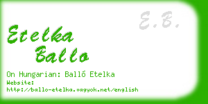 etelka ballo business card